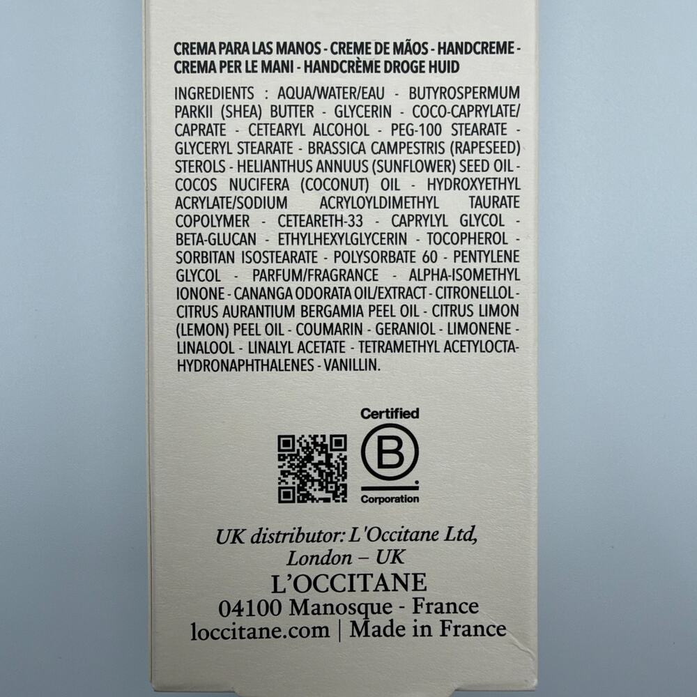 L'Occitane 20% Shea Butter Hand Cream Dry Skin Nourishing Balm 150ml 5.1 oz NIB - Picture 9 of 12